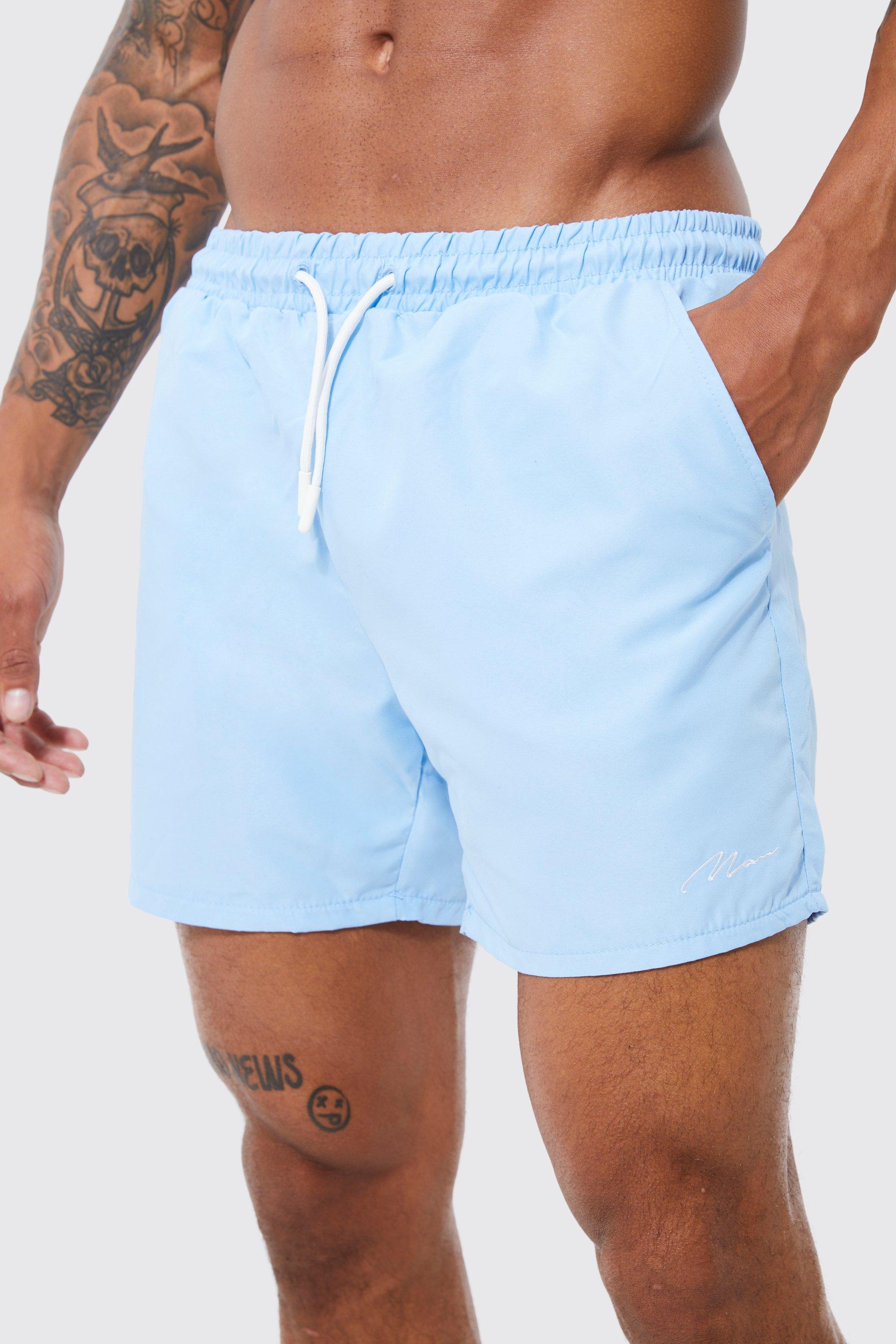 Baby blue swim on sale shorts